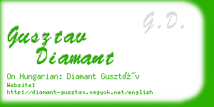 gusztav diamant business card